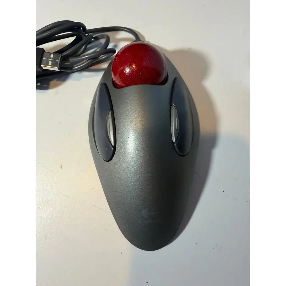 Logitech T-BC21 Trackman Trackball USB Wired Marble Mouse